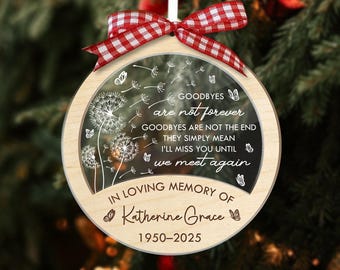 Personalized Memorial Ornament: Loss of Loved One Remembrance Gift