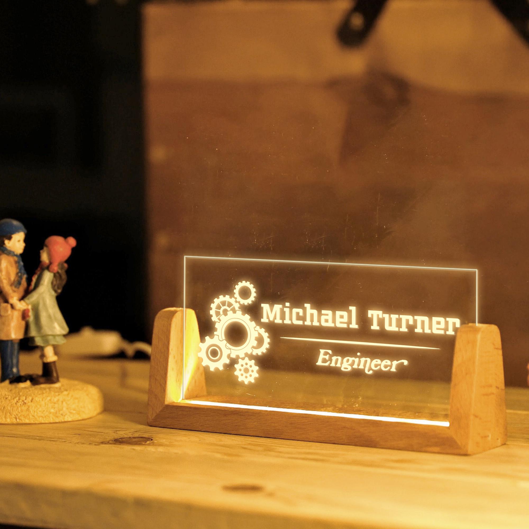 Personalized Engineer Desk Sign, Engineer Gift, New Engineer Gift ...