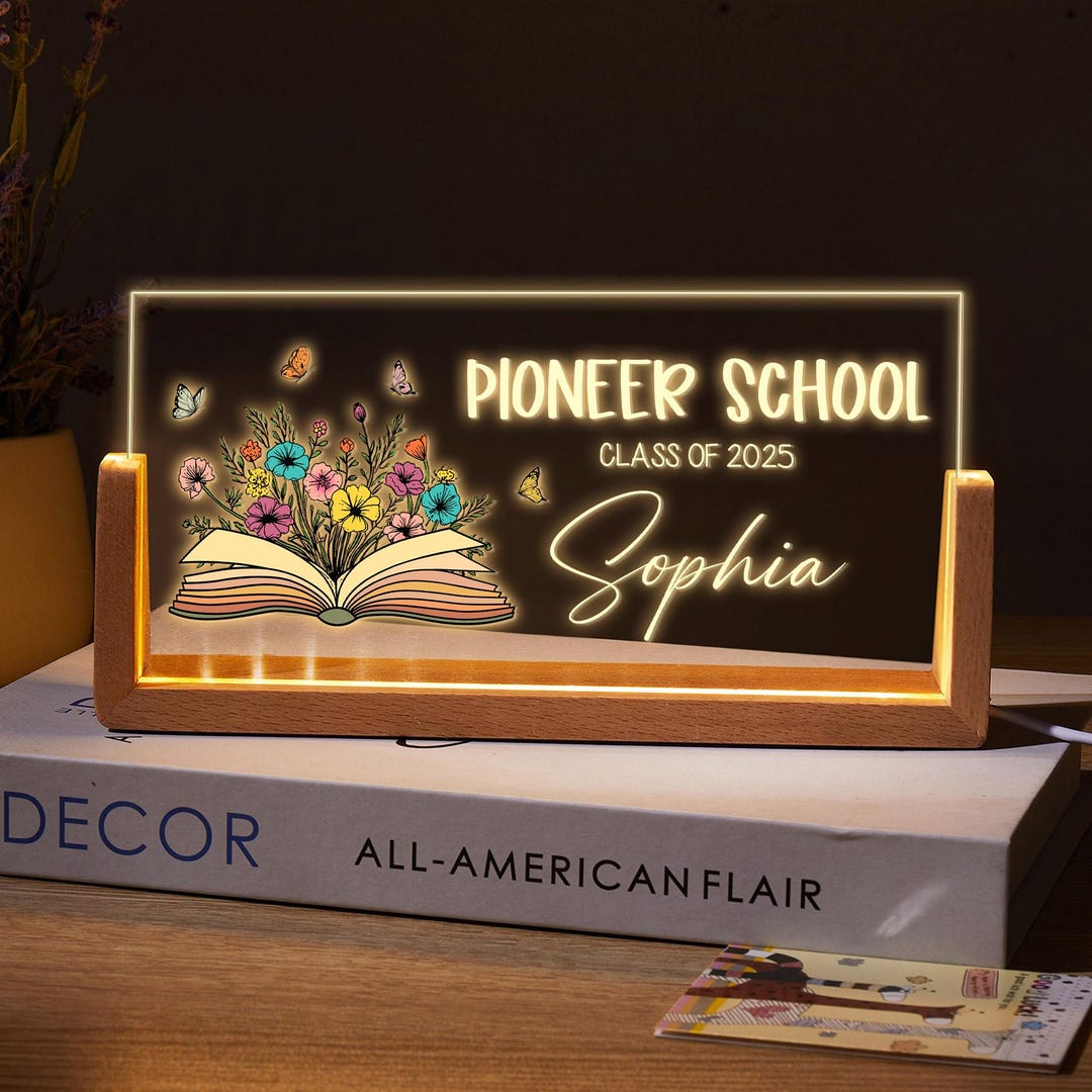 Personalized Graduation Night Light: Custom LED Desk Sign, Class of ...