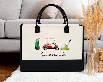Gepersonaliseerde golfdraagtas: op maat gemaakt canvas golfkarontwerp