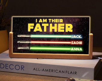 Personalized 'I Am Their Father' Night Light - Custom Kids Names