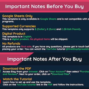 Important Notes