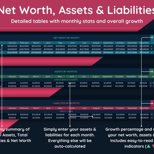Net Worth, Assets and Liabilities Sections