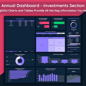 Annual Dashboard - Investment Section