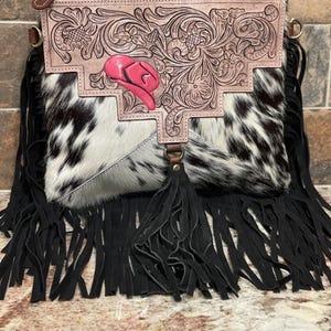 Western Crossbody, Boho Crossbody, Rodeo Purse, Rodeo Crossbody, Gift for Her, Festival Purse, Stagecoach Purse, Cowhide Purse, Cowhide Bag