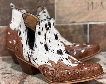 Vintage 1990s Leather Tony Lama Size Mens 10.5 EE US Cowboy Boots