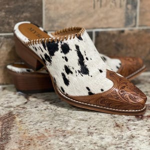 Tooled Leather Mules - Etsy display picture 1