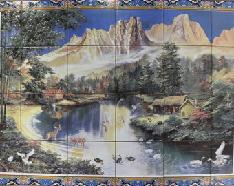 Mountain landscape-M325-Art Tile