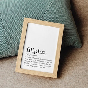 FILIPINA | Filipino Art | Tagalog Expression | Filipino Phrases | Philippines Art | Filipino Translation | Digital Download