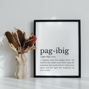 PAGIBIG | Filipino Art | Tagalog Expression | Filipino Phrases | Philippines Art | Love Filipino Translation | Digital Download