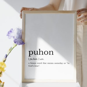 PUHON | Filipino Art | Tagalog Expression | Filipino Phrases | Philippines Art | Beautiful Filipino Translation | Digital Download