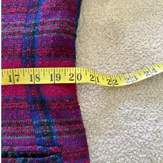 Vintage TALBOTS Womens Fuchsia Tartan Plaid Tweed… - image 9