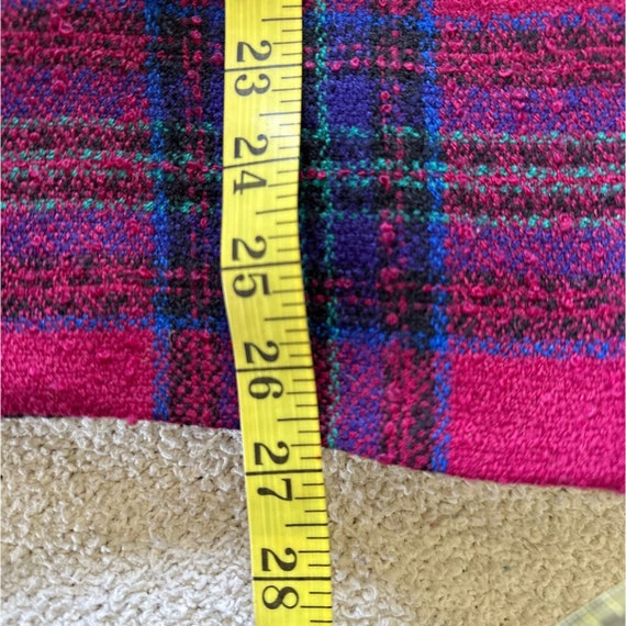 Vintage TALBOTS Womens Fuchsia Tartan Plaid Tweed… - image 10