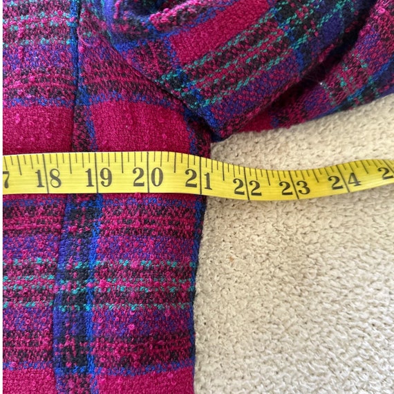 Vintage TALBOTS Womens Fuchsia Tartan Plaid Tweed… - image 8