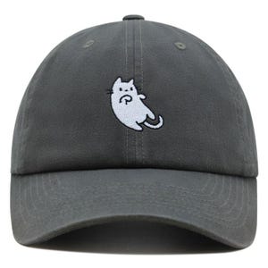 Cat Premium Dad Hat, Embroidered Baseball Cap, Cute Cat Laying Down Hat, Custom Cat Lover Trucker Cap, Funny Pet Hat for Men Women