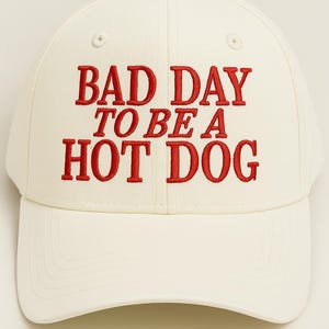 Bad Day to Be a Hot Dog Trucker Hat - Funny Embroidered Snapback, Summer Baseball Cap, 4th of July Hat, BBQ Party Hat, Trendy USA Gift