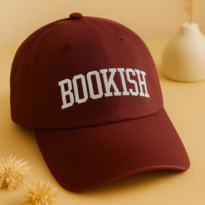 Embroidered Bookish Hat, Bookworm Hat, Book Lover Cap, Book Nerd Hat, Literary Gift, Librarian Hat, Gift for Book Lover, Reading Enthusiast