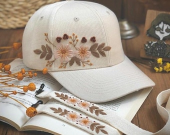 Customizable Floral Embroidered Dad Hat, Vintage Baseball Hat, Wash Hat, Cap Hat, Custom Hat, Dat Hat. Gift for Dad