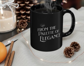 Elegante Schlucke: Personalisierte schwarze Keramikbecher für exquisite Geschmäcker 11 Unzen schwarzer Becher