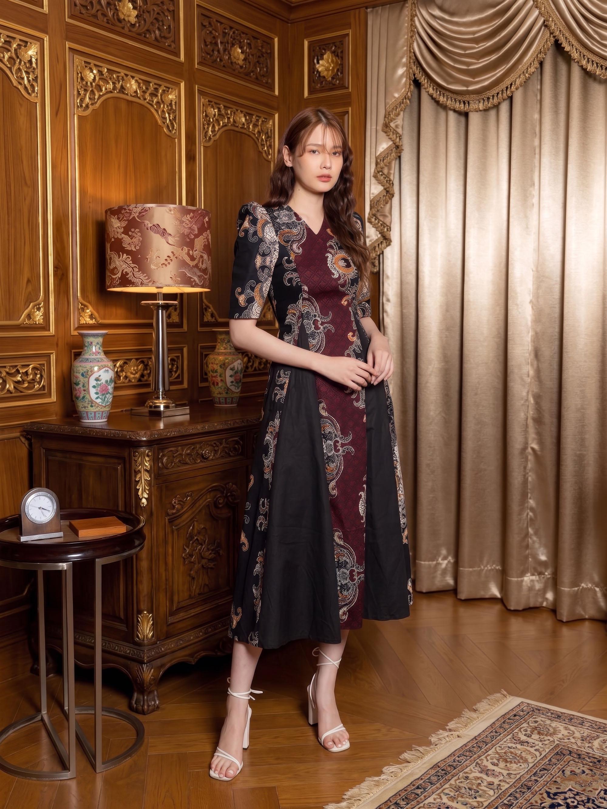 boho dress indonesia Indonesian Batik Short Bust 94cm Dress length