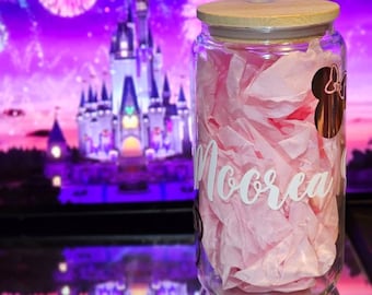 Personalized Name Disney Libbey Glass Cup | Disney Cup | Personalized Cups | Glass Cups | Mickey Ears | Disney Theme | Disneyland