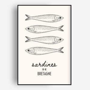 Vintage Sardine Tin Poster: Retro Kitchen Wall Art (Digital Download)