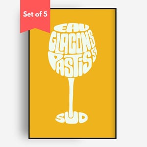 Pôster Pastis 51: Impressão artística de bar francês retrô (download digital)