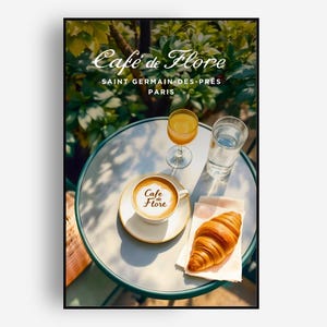 Paris Print, Cafe de Flore, Paris Cafe, French Decor, Francophile Gift, Fine Art Photography, Travel, Wall Art, Home Decor