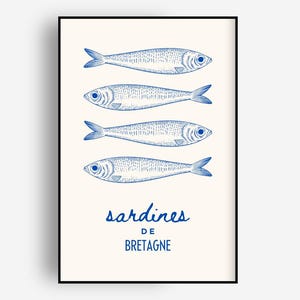Vintage Sardine Tin Poster: Retro Kitchen Wall Art (Digital Download)