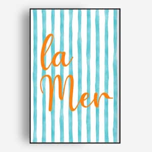 Póster de La Mer, póster francés dibujado a mano, arte estético para sala de estar, decoración de pared de moda, impresión pastel del mar del océano, póster retro vintage para dormitorio