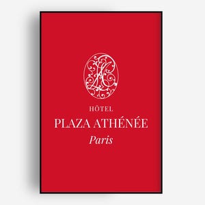 Paris Hotel Plaza Athénée Travel Print, Digital Art Download, Travel Wall Poster Printable, Cute Trendy Wall Art, Digital Download