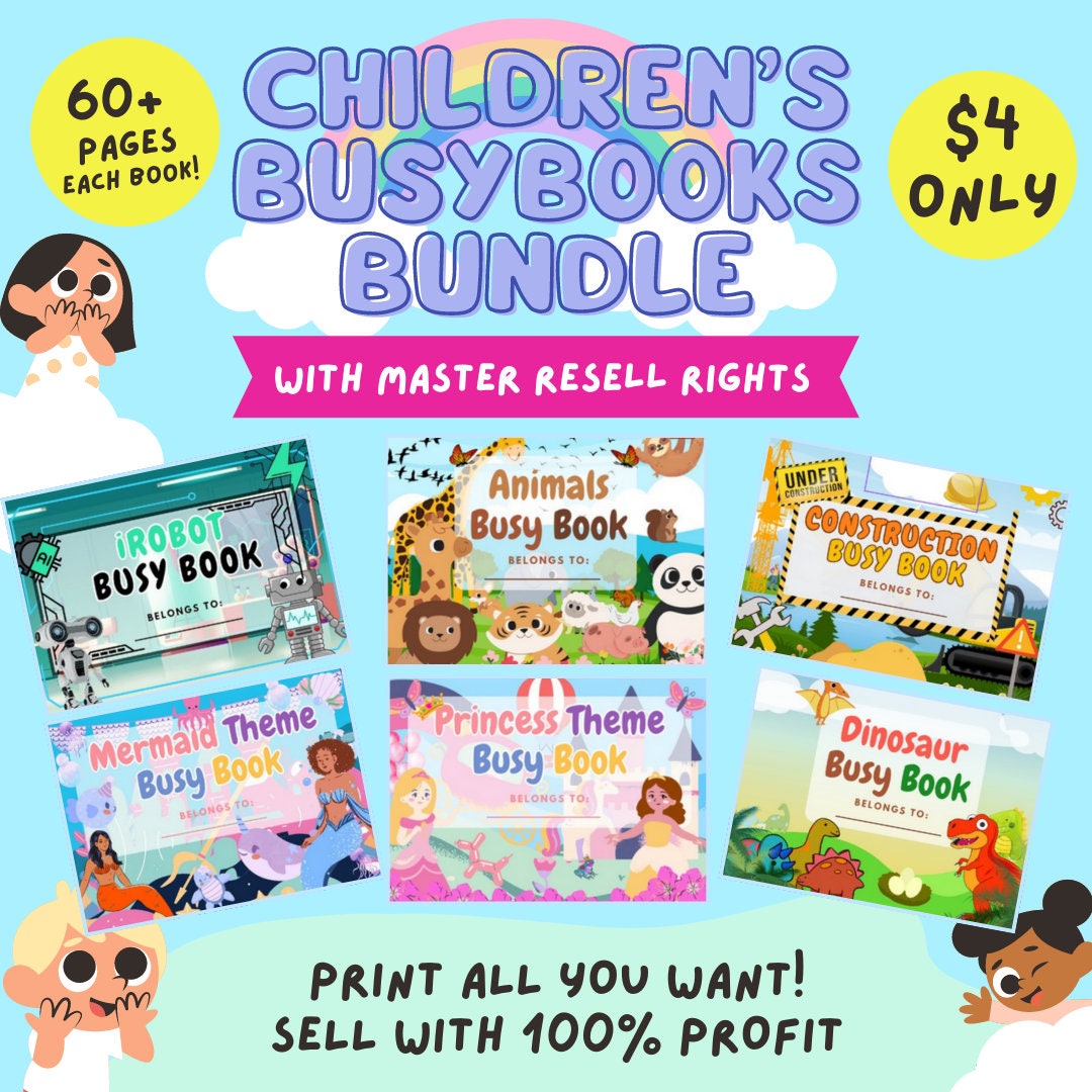 Children's Busy Books Bundle W/ Master Resell Rights - Etsy