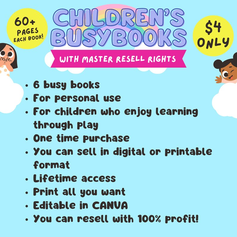 Children's Busy Books Bundle W/ Master Resell Rights - Etsy