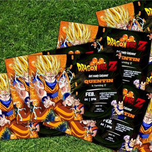 Editable Dragonball Z Anime Birthday Invitation Template Dragon Ball ...