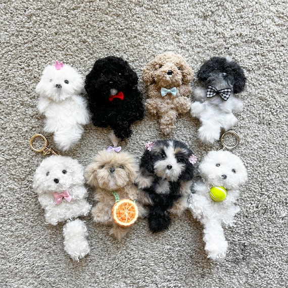 Custom dog bag charm, handbag purse charm, cute dog plush keychain, custom dog pet gift, dog mom gifts, gift for her, pet loss memorial gift