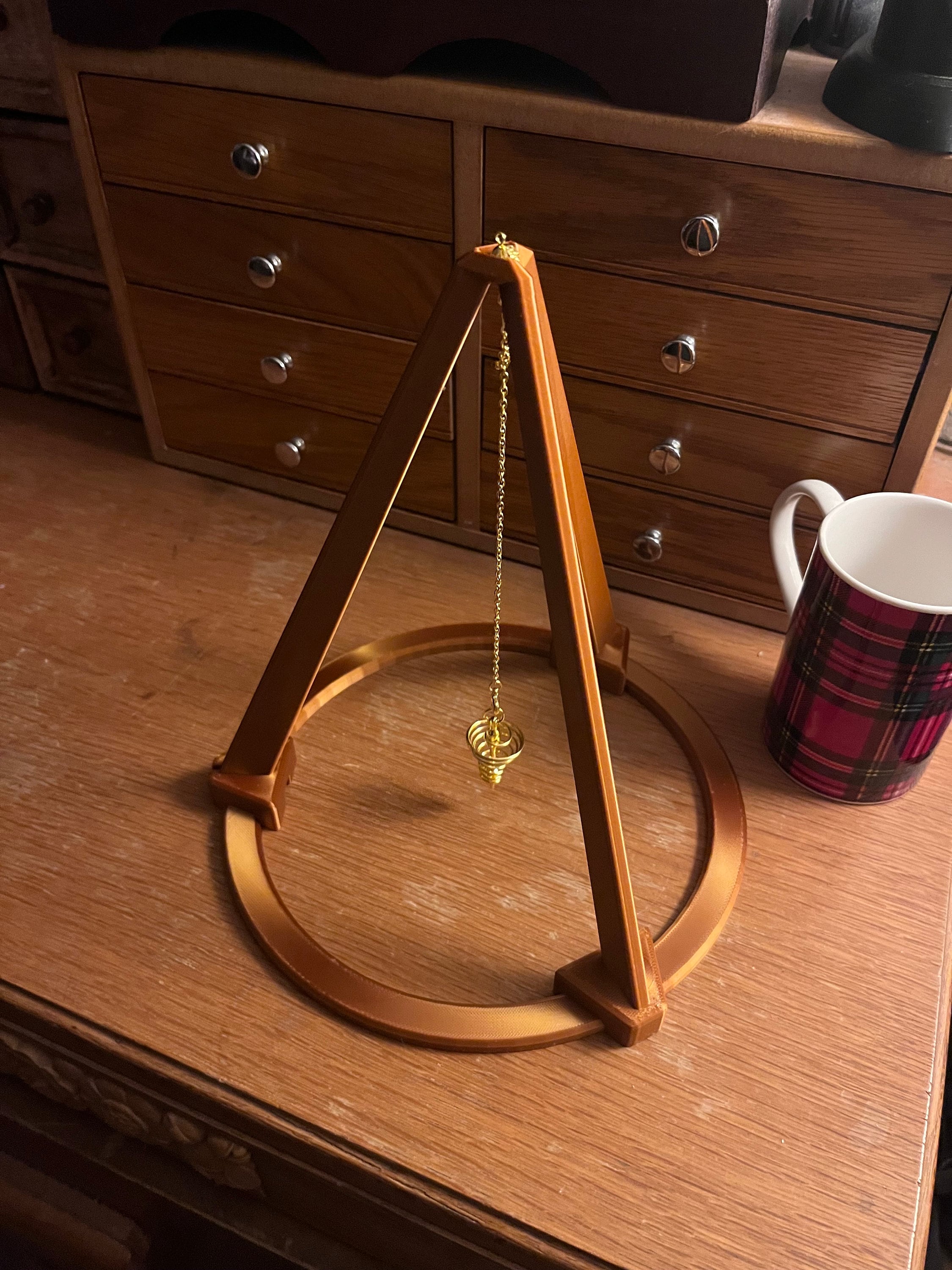 Wooden Pendulum Display Rack Witch Wooden Jewelry Decorative Display Stand Exqui