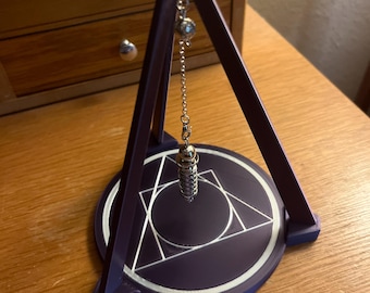 Small Multicolor Tripod Stand with Pendulum (3D Printed PLA Plastic)