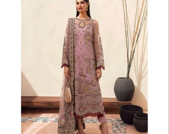 Pakistani Indian Wedding Dresses Net Embroidered Collection Latest Eid Style Party Wear Clothes Shalwar Kameez Suits Custom Stitched USA UK