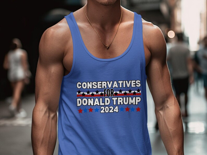 Camiseta, sudadera y camiseta sin mangas Trump 2024: ropa patriótica para las elecciones imagen 4