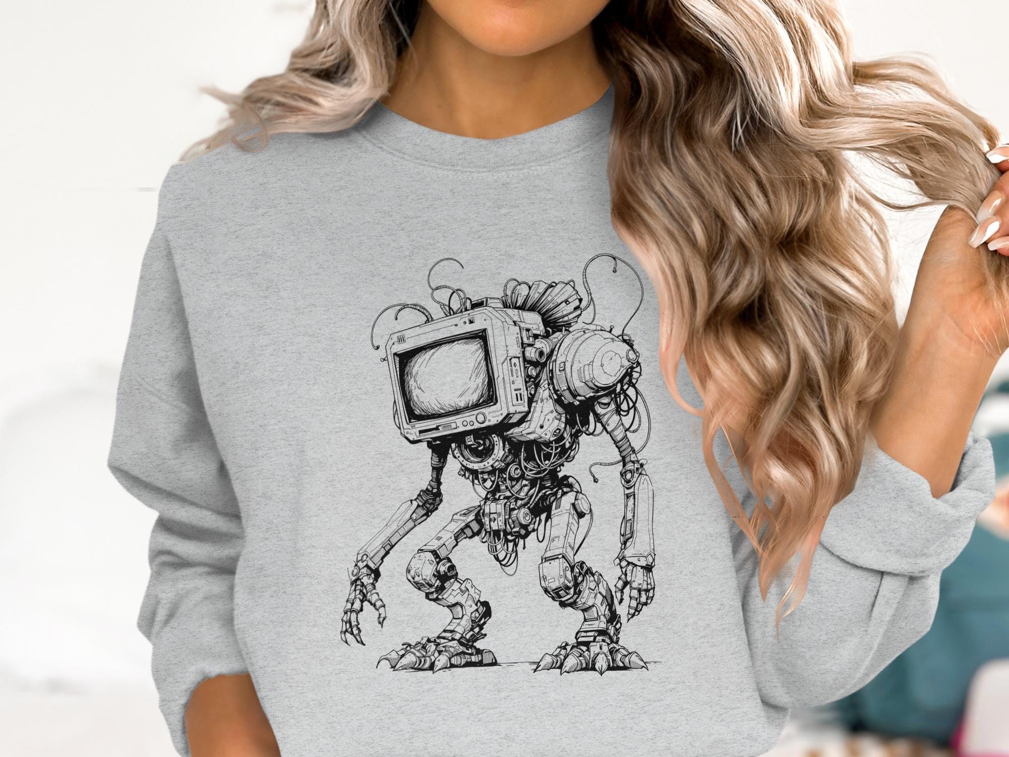 TV Head Robot T-shirt: Sci-fi Geek Apparel - Etsy