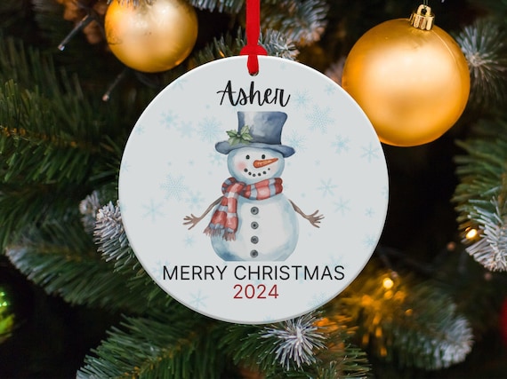 Snowman Ornament Hand Stamped Metal Snowman Famly - Etsy