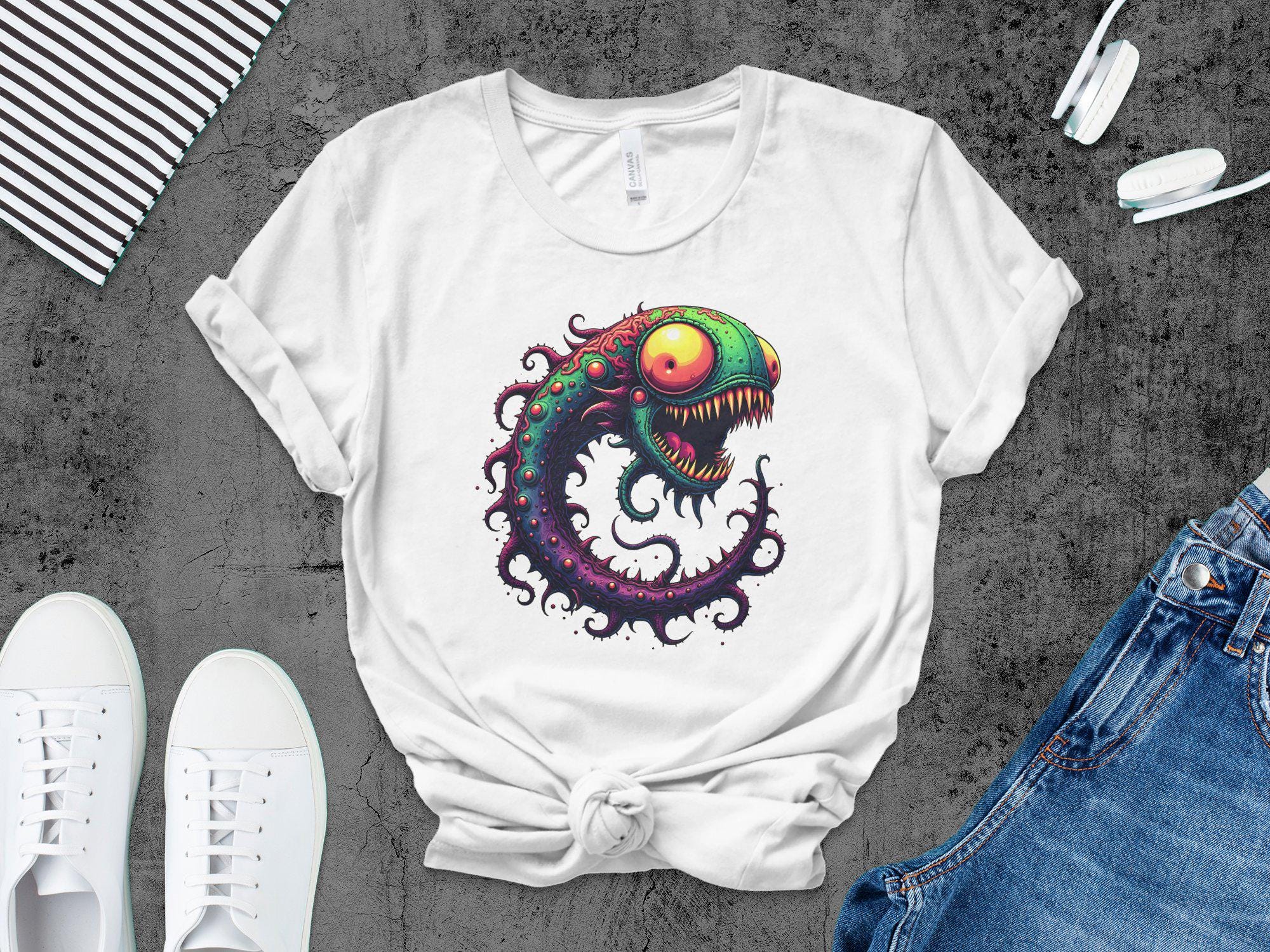 Big Eye Monster T-shirt, Sweatshirt, and Tank Top: Creepy Alien