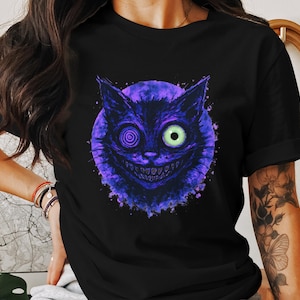 Cheshire Cat T-Shirt, Cheshire Cat Sweatshirt, Cheshire Cat Tank Top, Wonderland Inspired, Grin Cat Apparel, Spooky Cheshire Cat