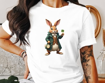 Lucky Rabbit T-Shirt: Vintage Kaninchen-Klee-Shirt
