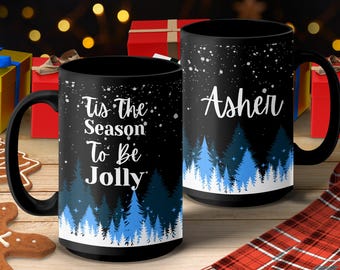 Personalisierte Waldbaum Silhouette Tasse: Geschenk für Naturliebhaber