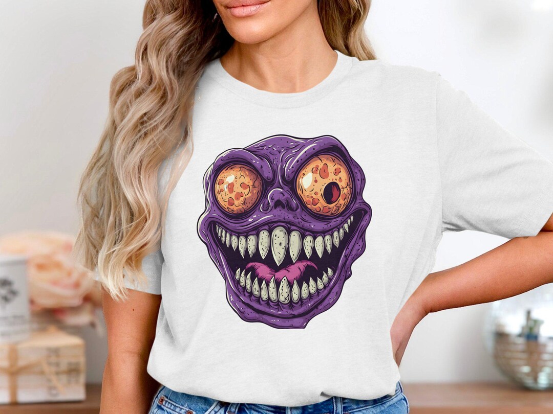 Women's Skull Graphic T-Shirt - Funny Gothic Skeleton Halloween Tee - Purple Large - View #9