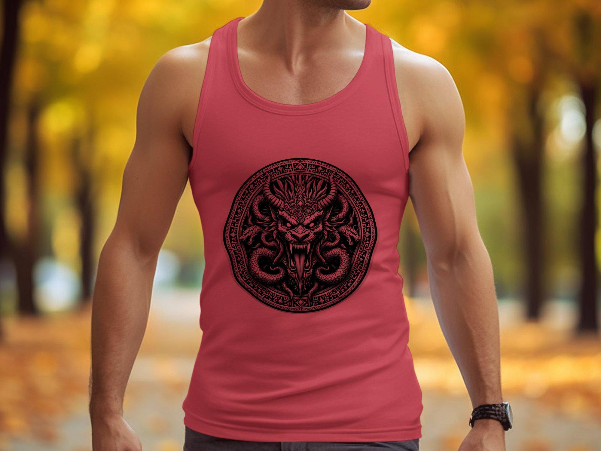 ゴシックドラゴンTシャツ、スウェットシャツ、タンクトップ：精巧な