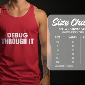 Debug Through It Tank Top, Unisex Jersey Tank, Motivational Workout Tank, Gym Shirt, Fitness Apparel, Geeky Workout Top