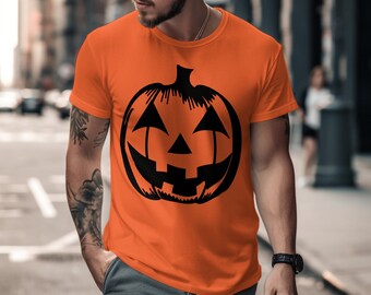 Koszulka, bluza i top z motywem dyni na Halloween: Straszna koszulka z grafiką Jack O'Lantern