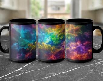 Bunter Nebula Becher: Space Art Kaffeetasse, Galaxie Design